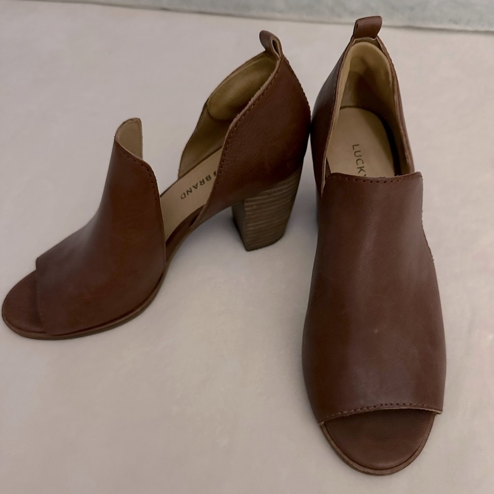 Lucky Brand peep toe bootie